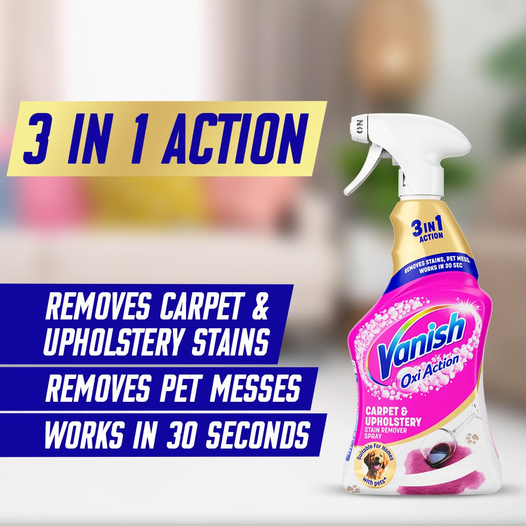 Vanish - Oxi Action Carpet & Upholstery Stain Remover Spray 500ml 7