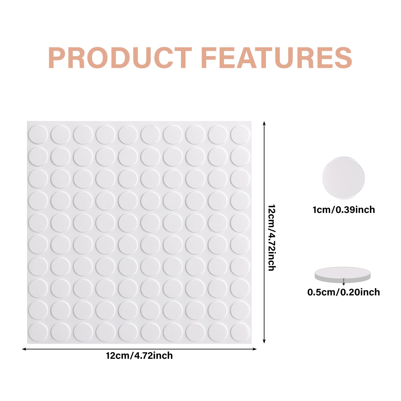 Admygo Double Sided Adhesive Dots - 600 Pcs, 10mm & 15mm Round Glue Dots | Removable