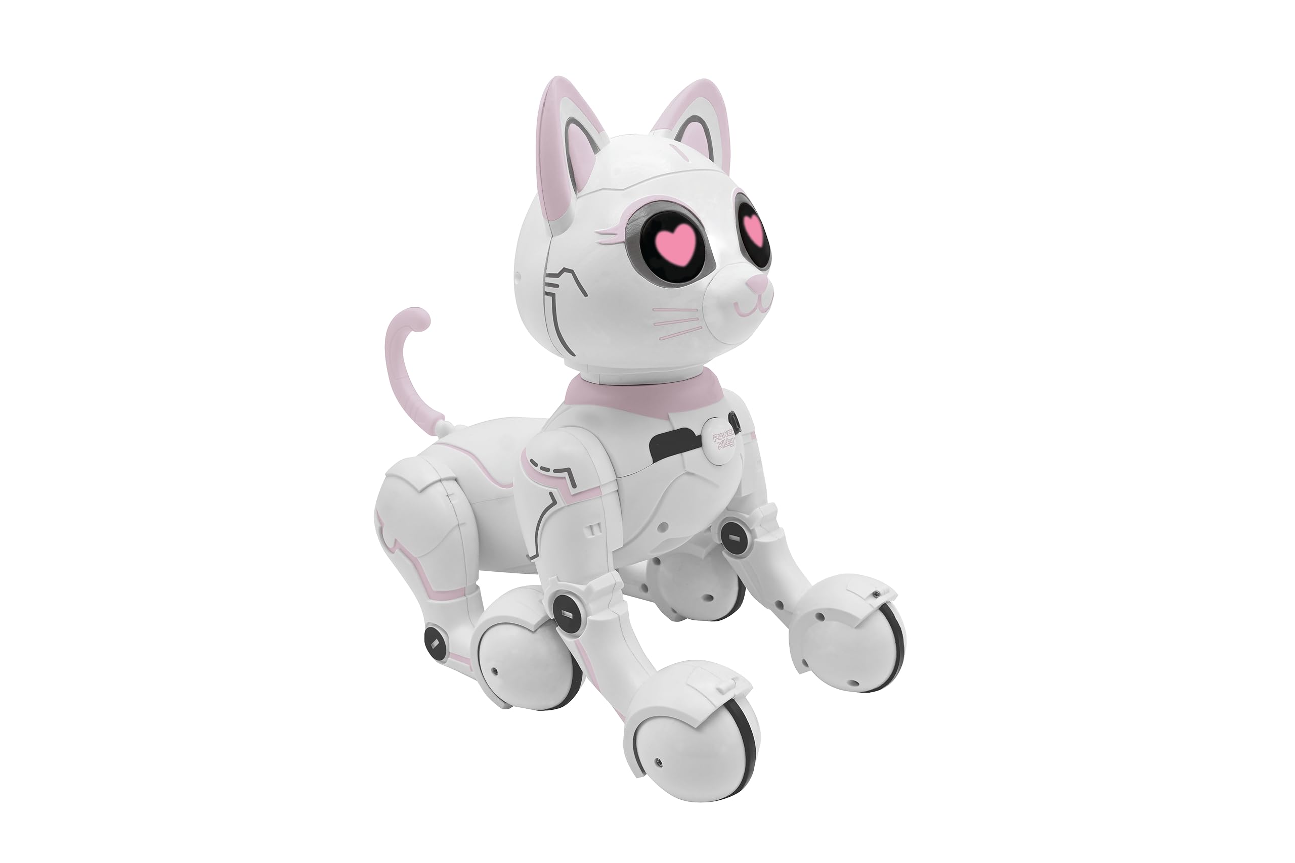LEXIBOOK Power Kitty® - Remote Control Robot Cat with Gesture & Programming, Light, Sound, White/Pink - Ages 4+ 3