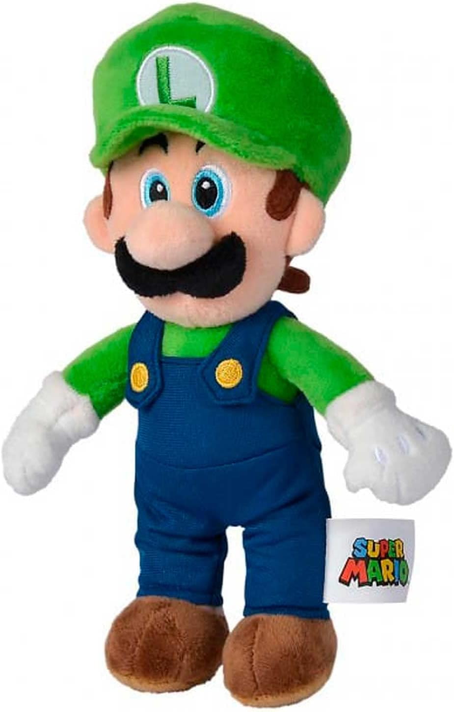 Simba Super Mario Bros Luigi Plush Toy - 20 cm, Soft Polyester, Unisex Children