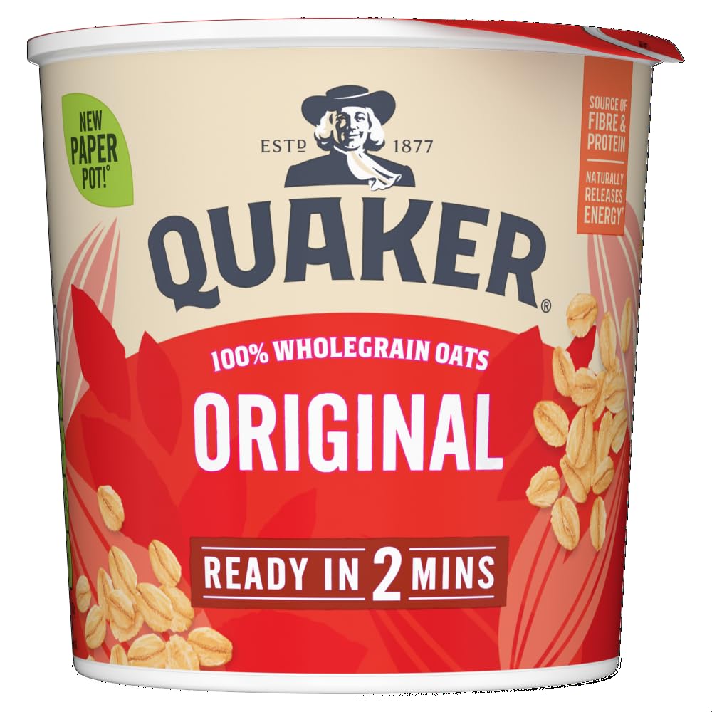 Quaker Oat So Simple Original Porridge Pots - 45g Pots, Pack of 8 | Wholegrain Oats 1