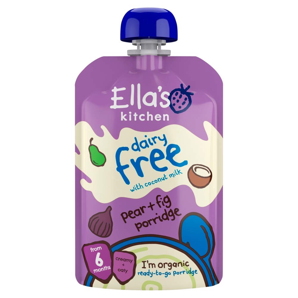Ella's Kitchen Organic Coconut Milk, Oats, Pear & Fig Porridge for Babies 6M+ - 100g