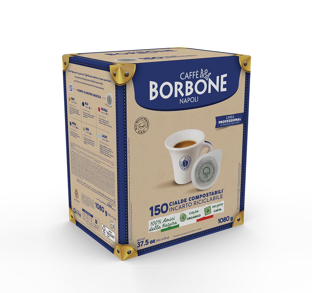 Caffè Borbone - Black Coffee Blend Compostable Pods (150 Pads, ESE 44 mm) 4