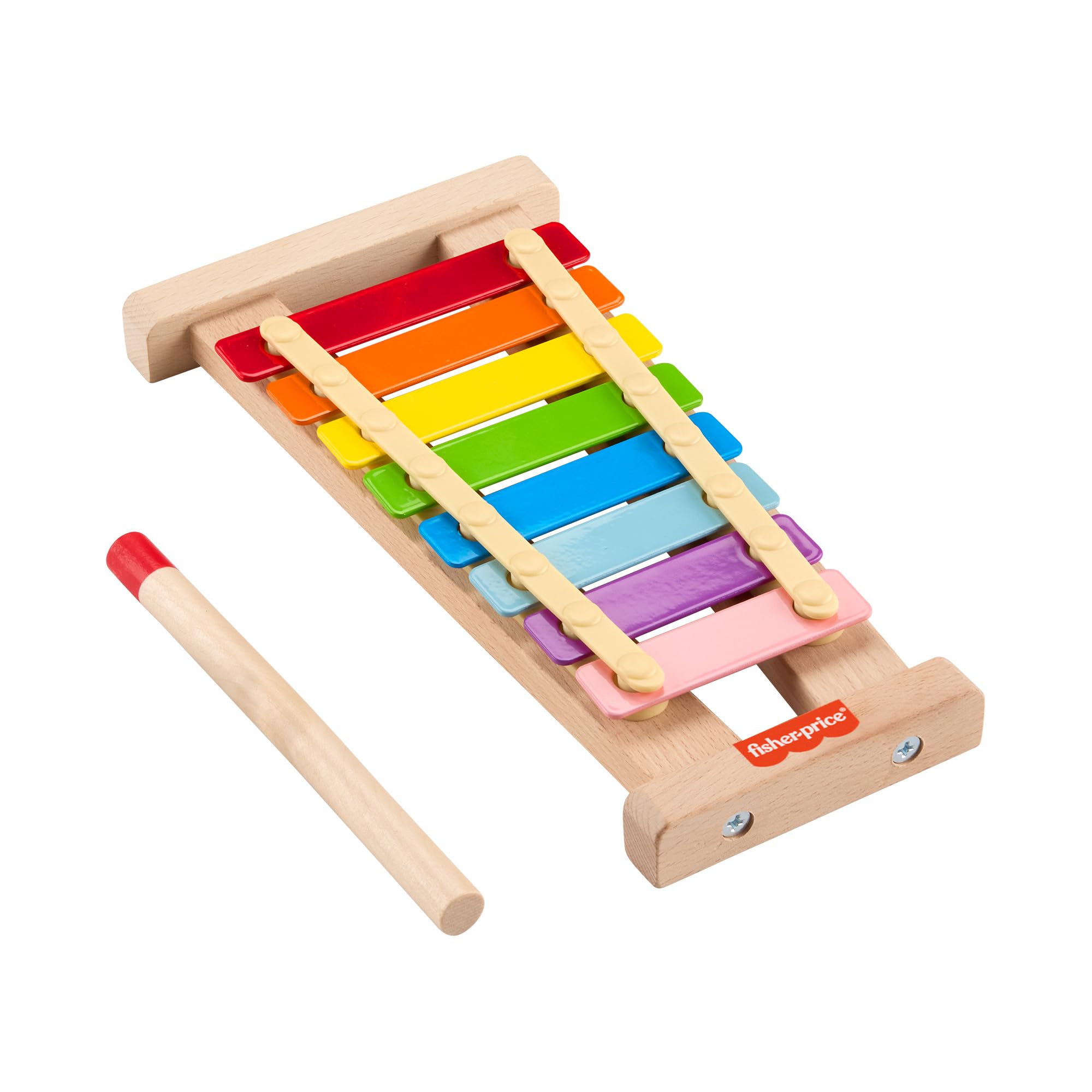 Fisher-Price Wooden Xylophone Musical Toy for Toddlers - HXV13, Ages 2+