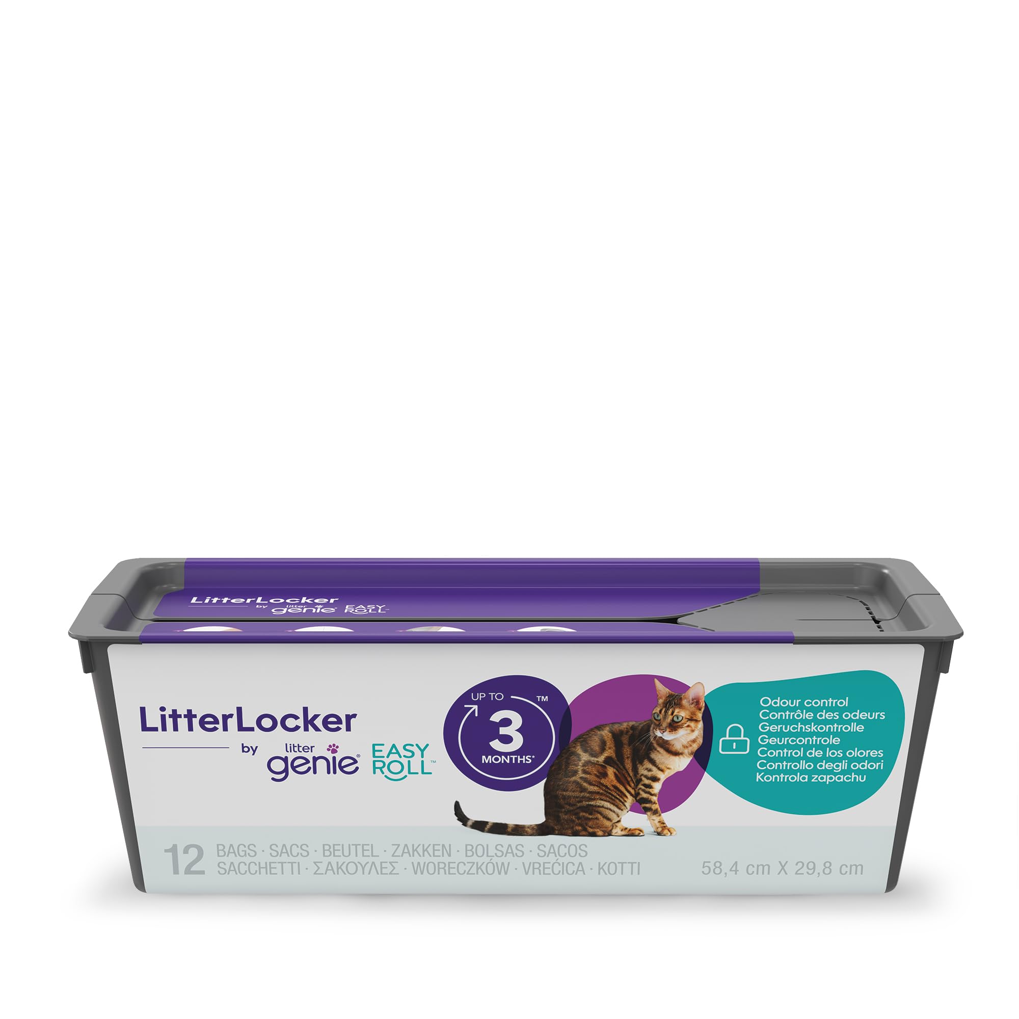 Litter Genie LitterLocker EasyRoll Refill Cassette - 3 Month Supply | Maximum Odor Control