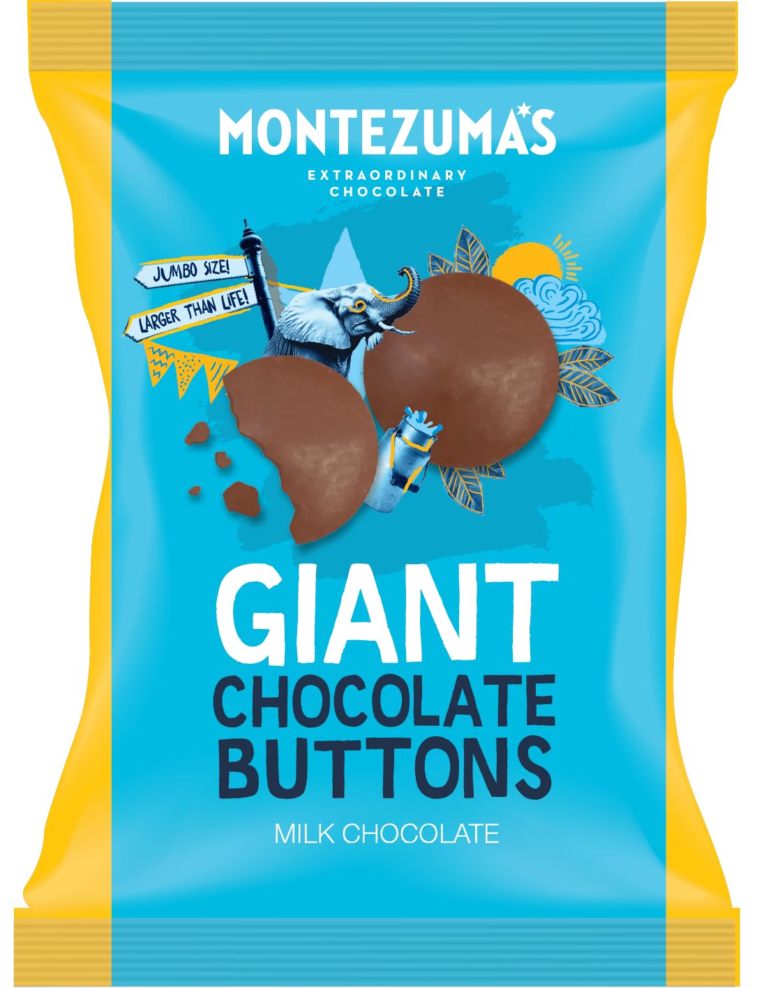Montezuma Riesen-Milchschokoladenknöpfe, glutenfrei, 120 g