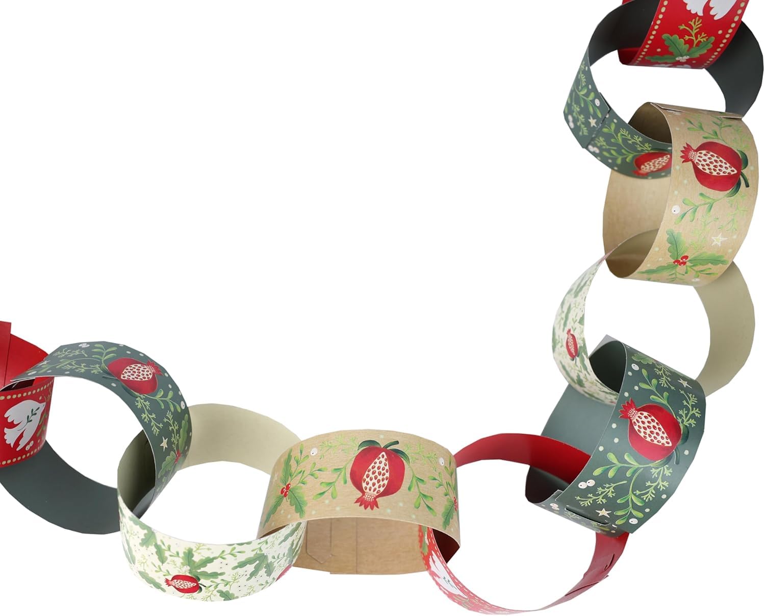 Talking Tables 100 x Paper Chains 6.5m - Recyclable Christmas Craft Decoration for Kids & Families 5