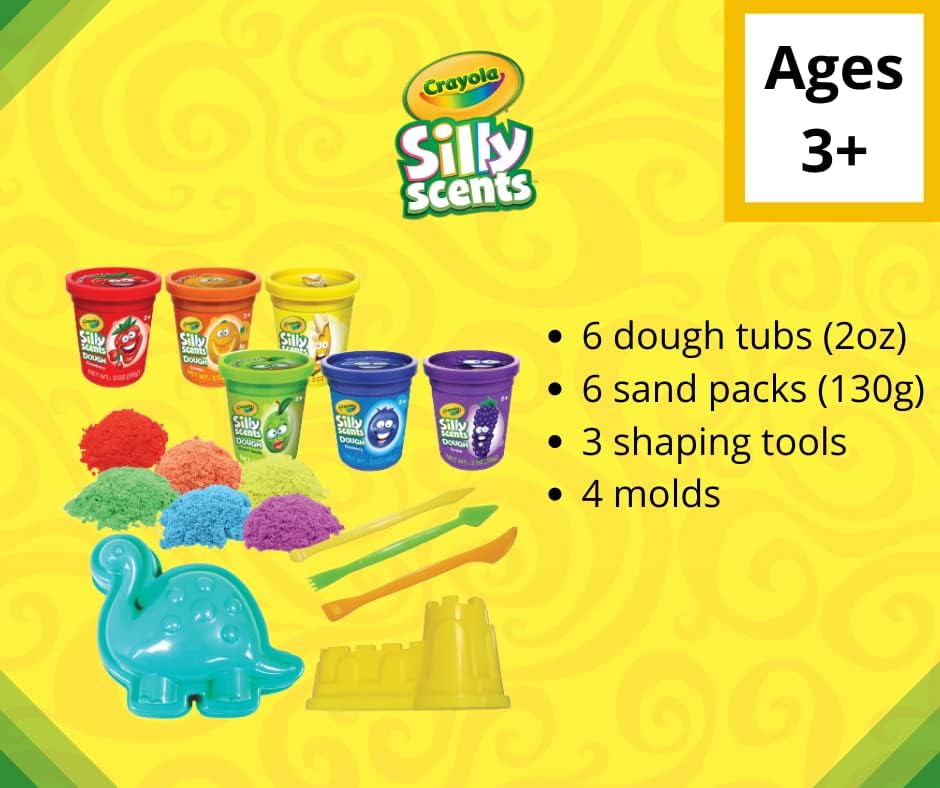 Crayola Silly Scents Sand & Dough Activity Pack - Moulding Playset for Kids 3+