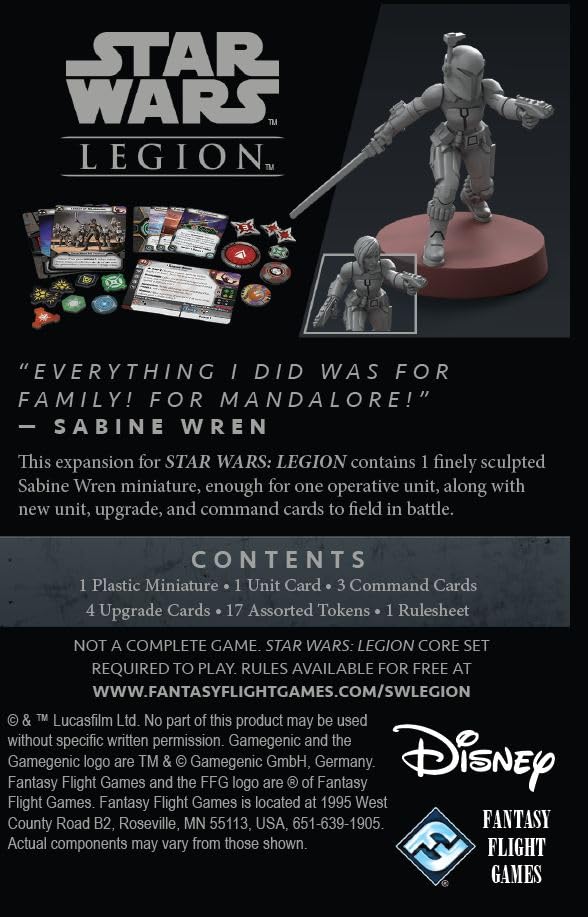 Atomic Mass Games Star Wars: Legion Sabine Wren Operative Expansion 3