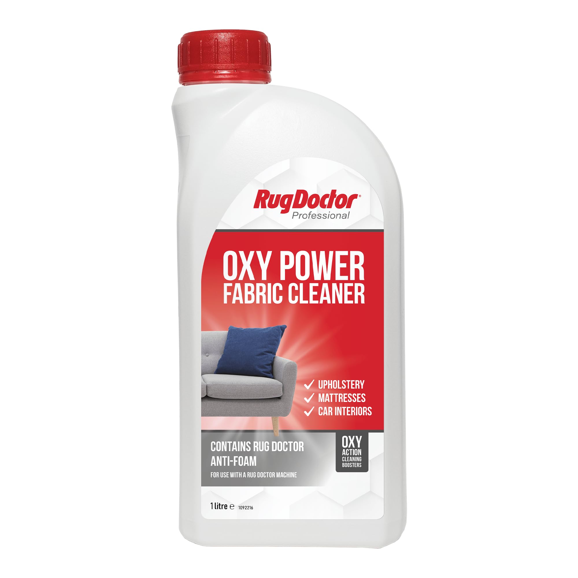 Rug Doctor Oxy Power Fabric Cleaner with Anti Foam - Double Concentrated, 1 Litre