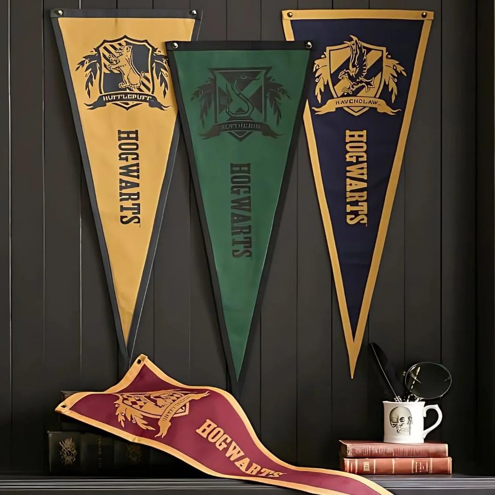 Harry Potter Fabric Pennant Banners Party Pack of 4 - Multicolor Decorations 3