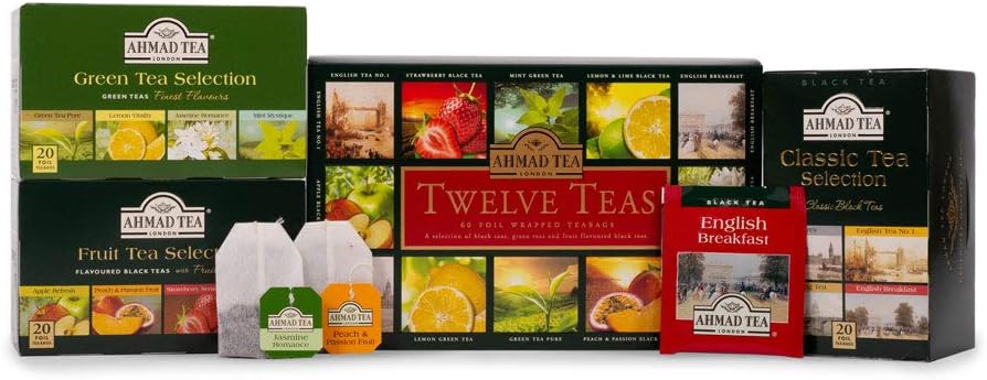 Ahmad Tea Twelve Teas Collection – 60 Teebeutel mit Schwarz-, Grün- und Früchtetees 10