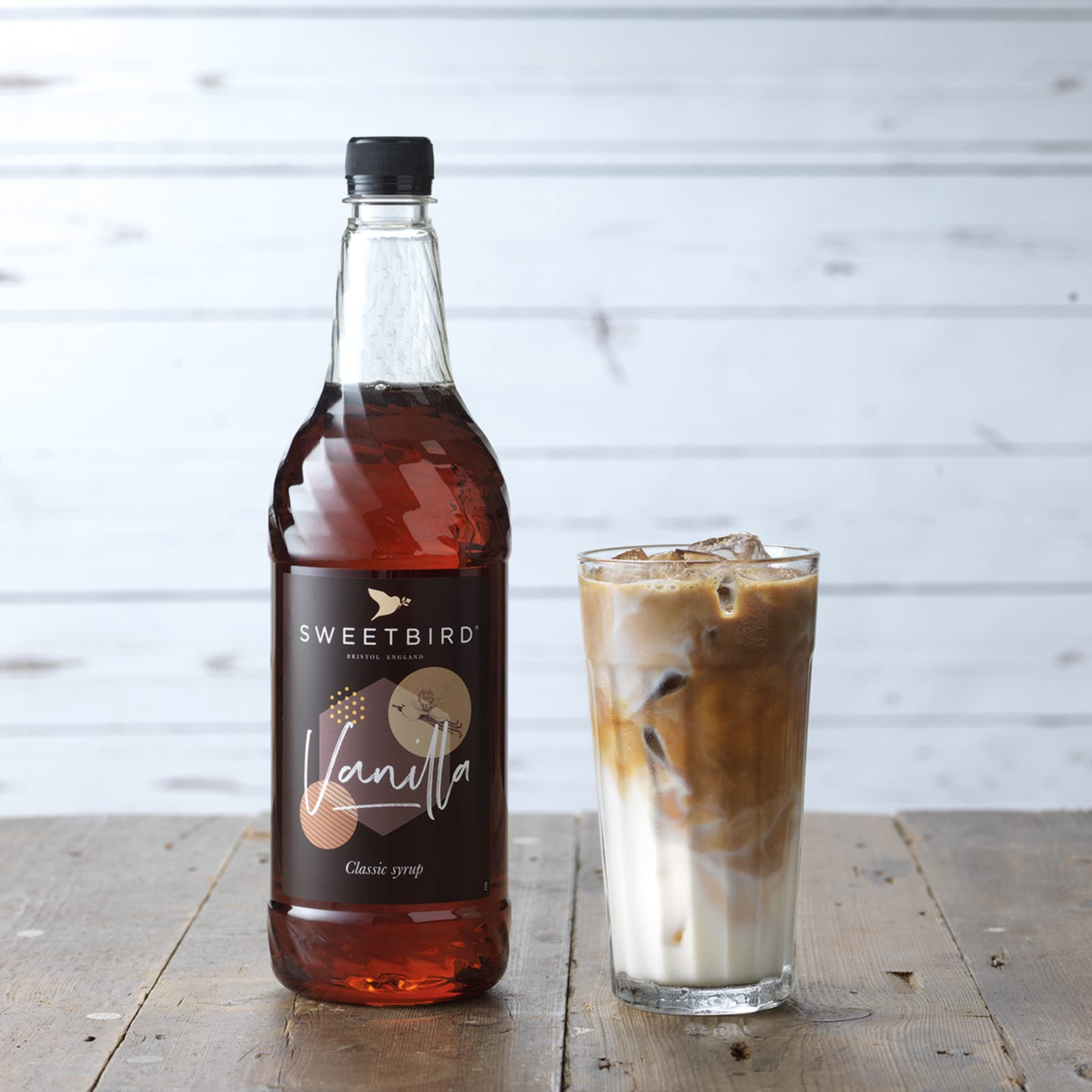 Sweetbird Vanilla Syrup - 1 Litre Bottle | Vegan Friendly | Made in UK