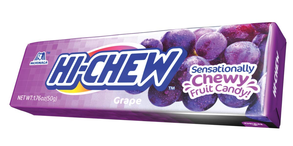 Morinaga Hi-Chew Grape 50g Chewy Fruit Candy - Rich Grape Flavor with Long-Lasting Taste 10