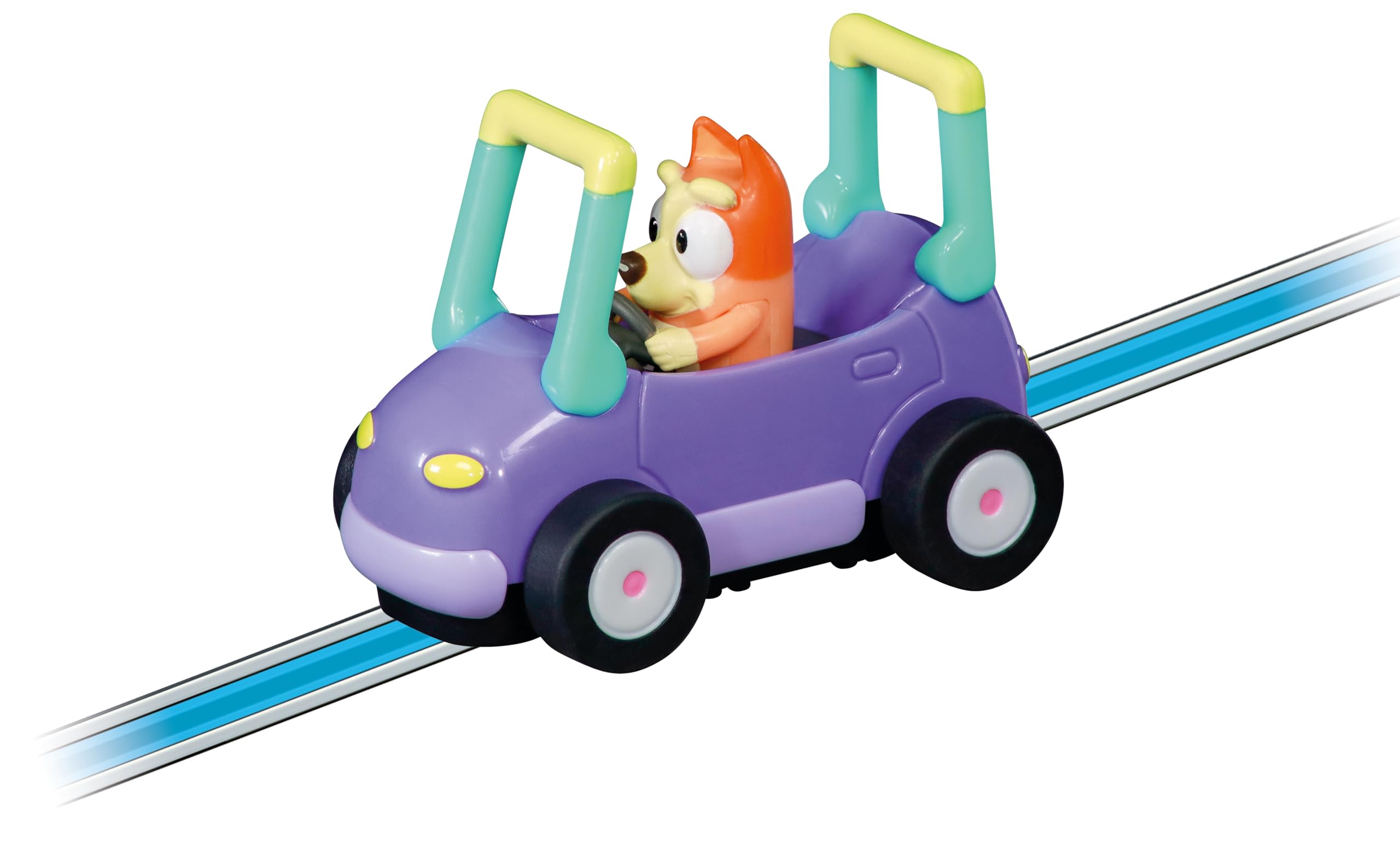 Carrera FIRST Bluey Let's Go Slot Racing Track - Battery Operated Playset for Toddlers 3+