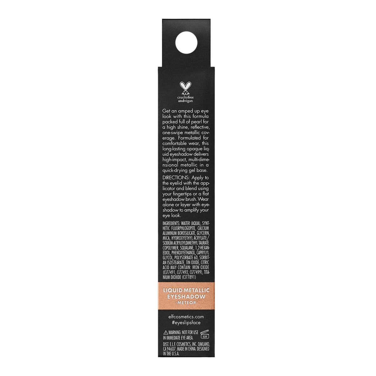 e.l.f. Liquid Metallic Eyeshadow - Meteor | Long Lasting | Gel Formula 5