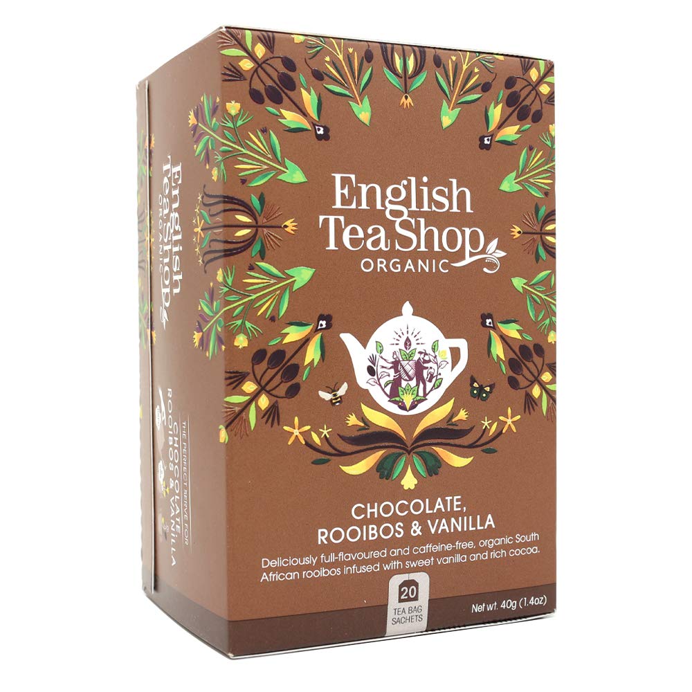 English Tea Shop Rooibos Cocoa & Vanilla Organic Tea - 20 Compostable Sachets 4