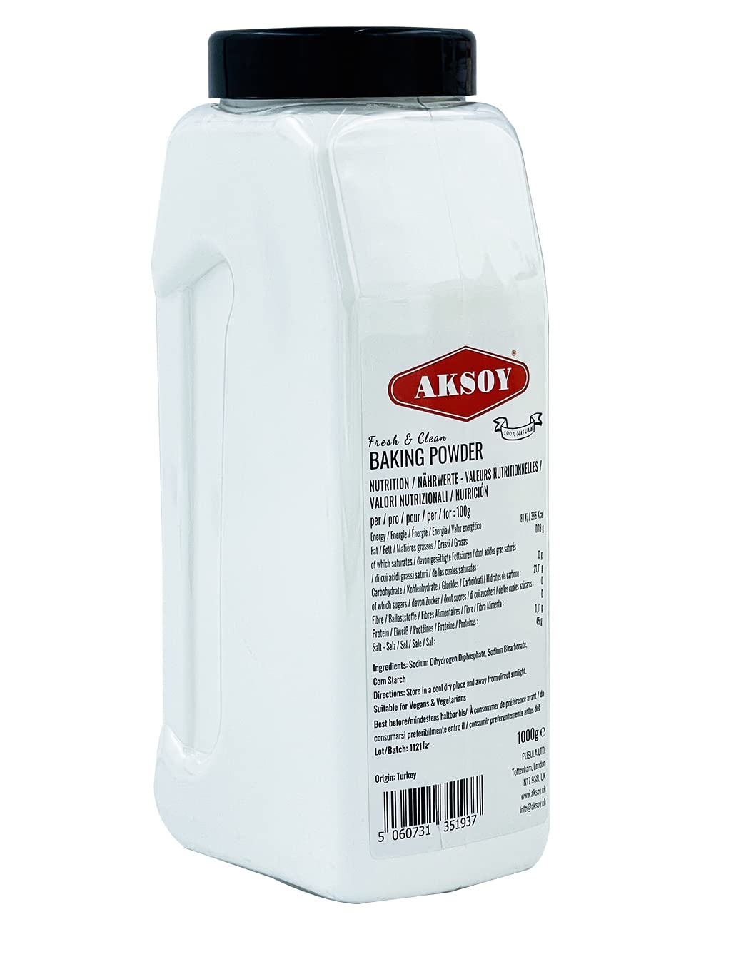 Aksoy Double Acting Baking Powder 1KG | All-Purpose Leavening Agent for Baking