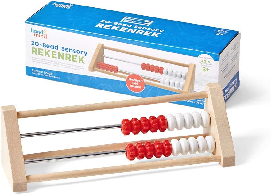 Learning Resources 20-Bead Sensory Rekenrek - Wooden Abacus for Kids Math Learning