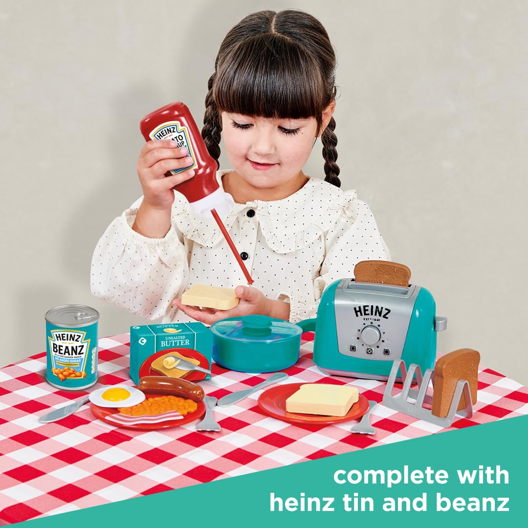 Casdon Heinz All-Day Breakfast Cook Set - 20-Piece Pretend Play Kitchen Set for Ages 2+ 3
