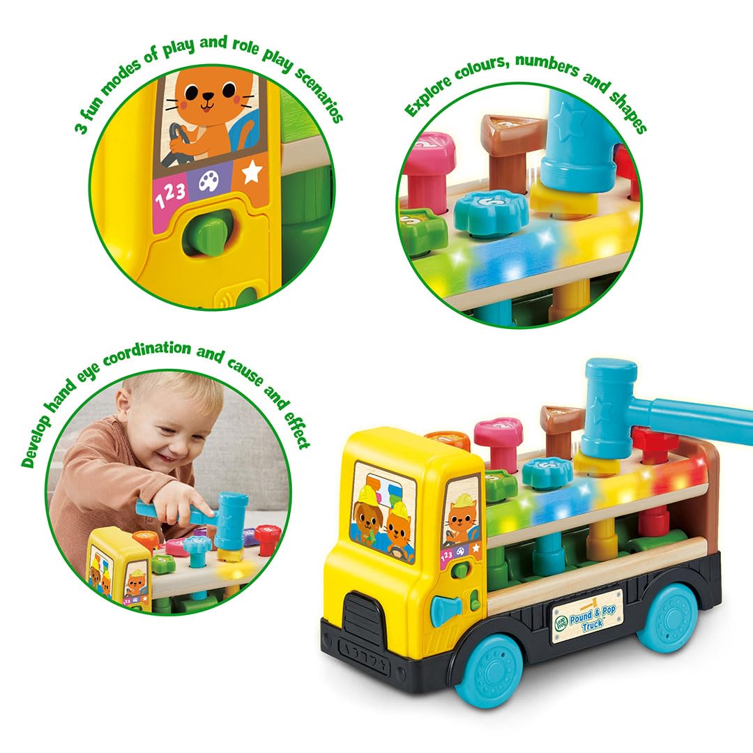 LeapFrog Pound & Pop Truck - Interactive Educational Toy for Toddlers 24 Months & Up