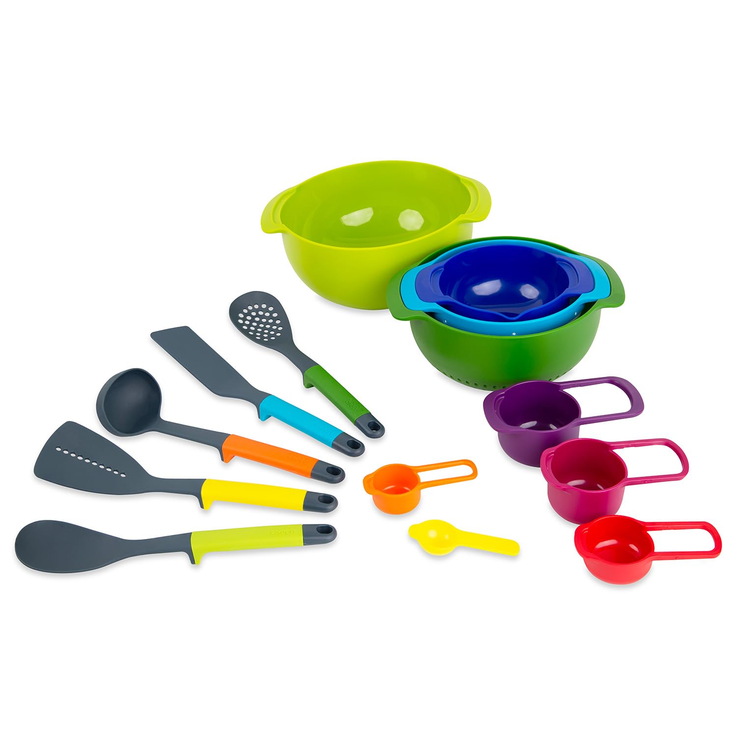 Casdon Kitchen Essentials Play Set - 14-Piece Colourful Set for Ages 3+ | Nesting Design