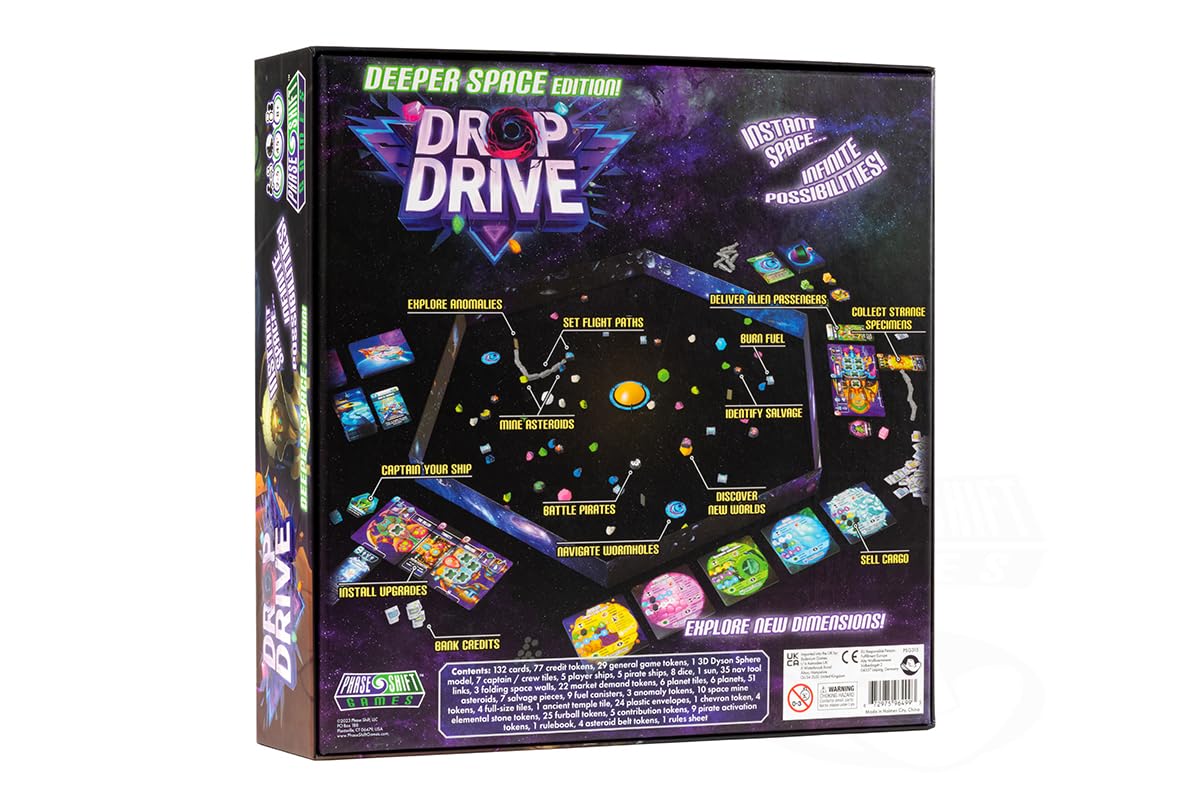 Phase Shift Games Drop Drive Deeper Space Edition Board Game 7