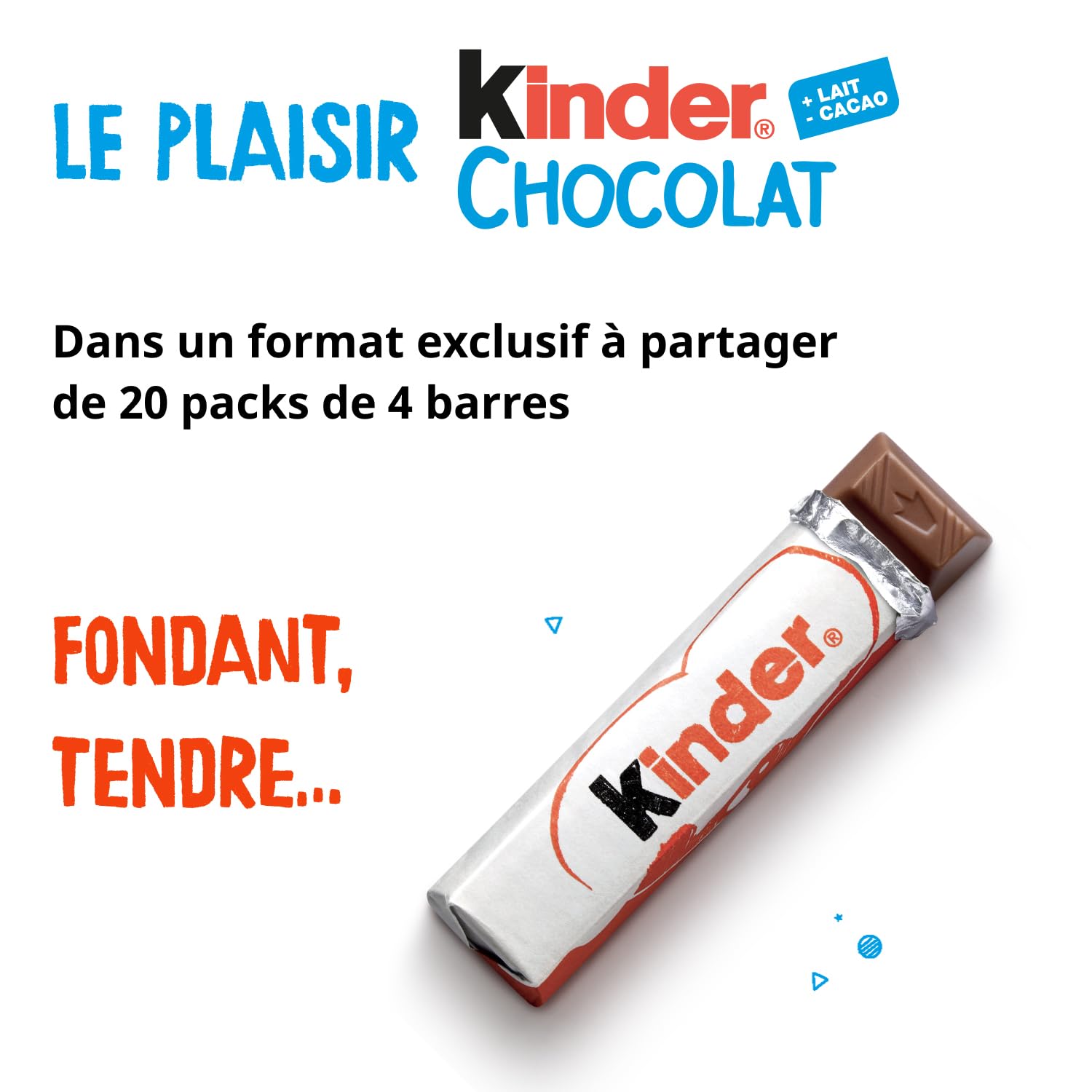 Kinder Chocolate Small Bars, Bulk Gift Box, Fine Milk Chocolate with Milky Filling