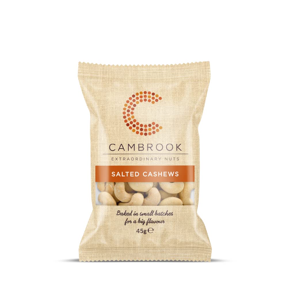 Cambrook Baked & Salt游戏副本 Cashews, 45g Recyclable Pack