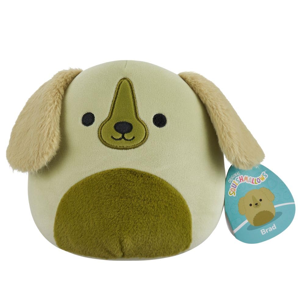 Squishmallows Brad the Green Retriever Plush - 7.5 Inch Soft Stuffed Animal for Kids 3+ 5