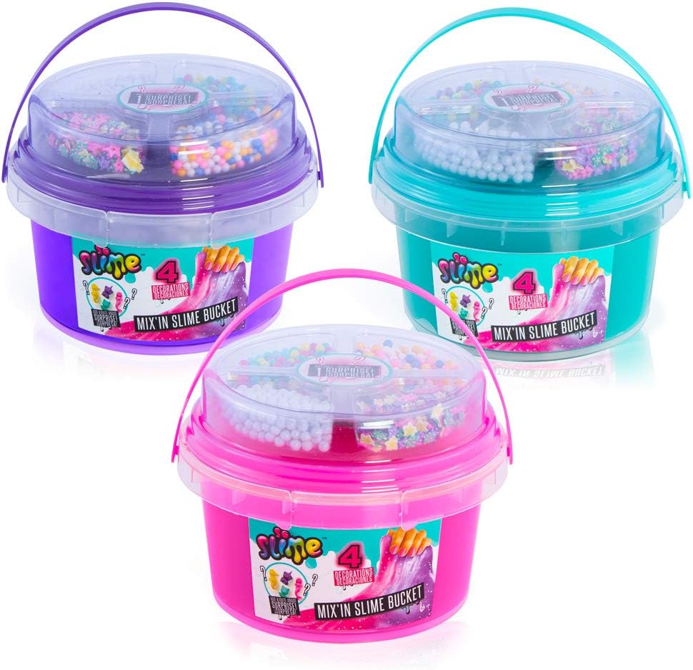 Mix'in Slime Bucket - 400g Sensory Slime with Surprise Character & Decorations 3