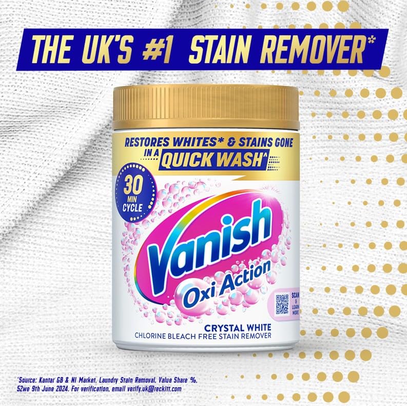 Vanish - Gold Oxi Action Laundry Booster & Stain Remover Powder for Whites 1.5kg 13