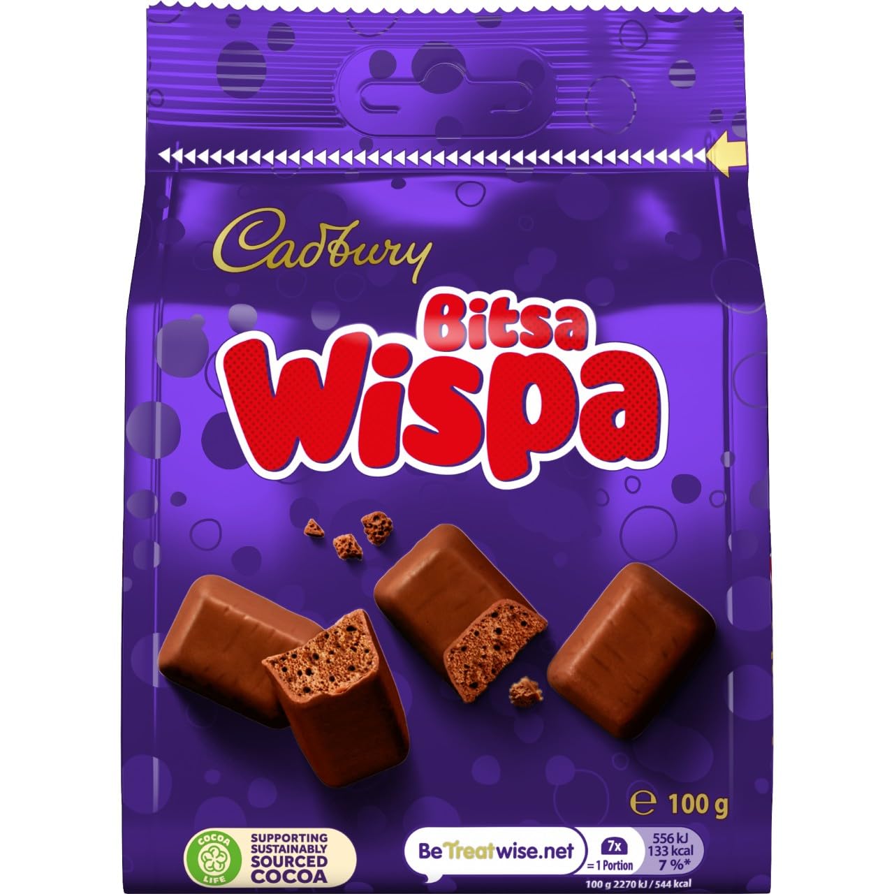Cadbury - Wispa Bitsa Bite Size Chocolate Treats (100 g)