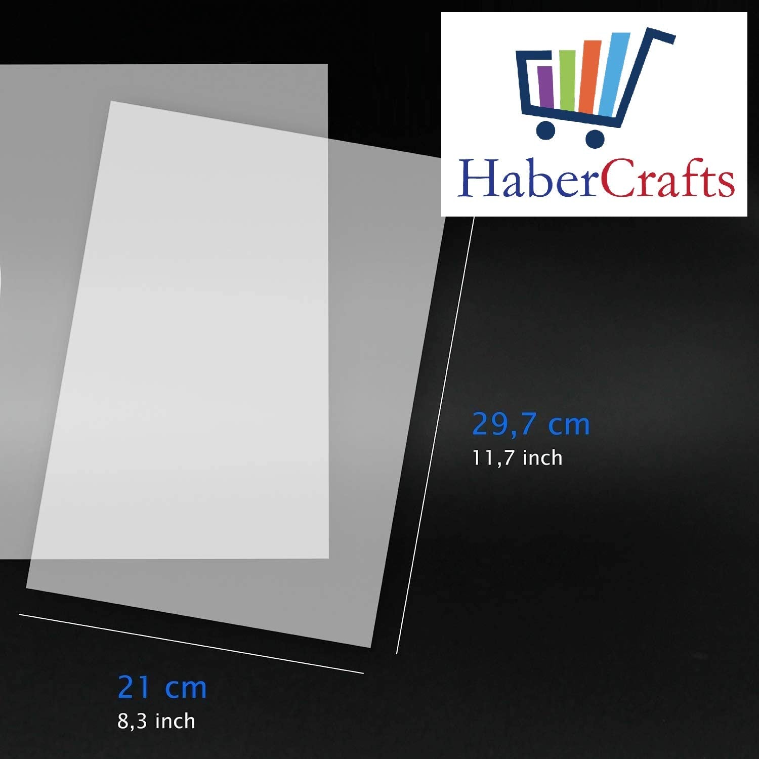 Habercrafts Universal Inkjet Transparency Film - A4 Clear OHP Sheets | 120gsm | 10 Pack 4