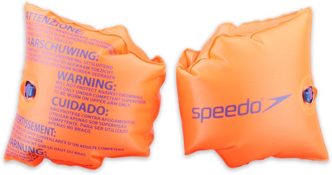 Speedo Unisex Junior Inflatable Armbands - PVC Swim Aid for Kids 0-12 Years