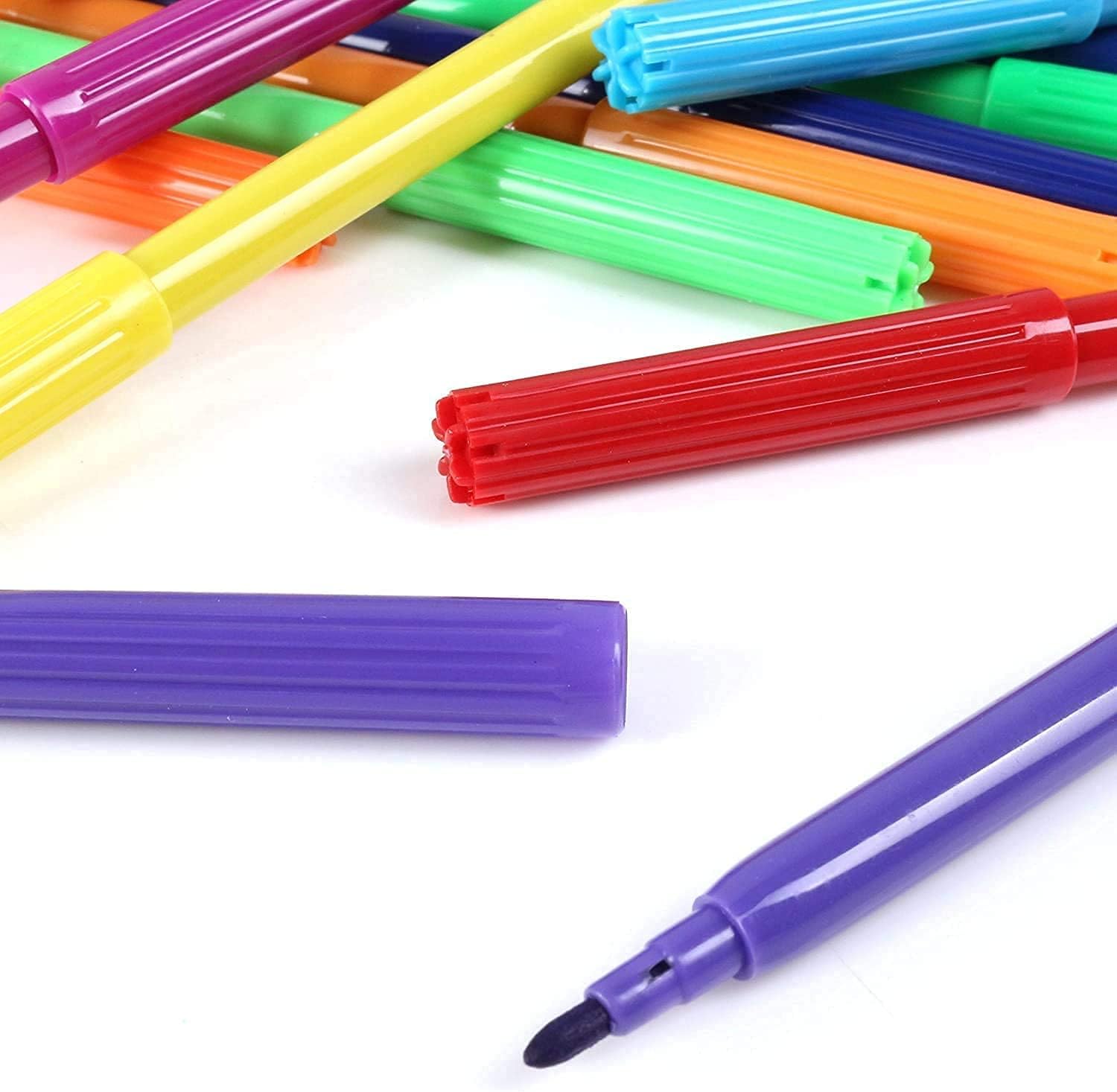 G4GADGET 48 Fine Tip Fiber Coloring Pens - Vibrant Water-Based Art Markers for Kids and Adults 4