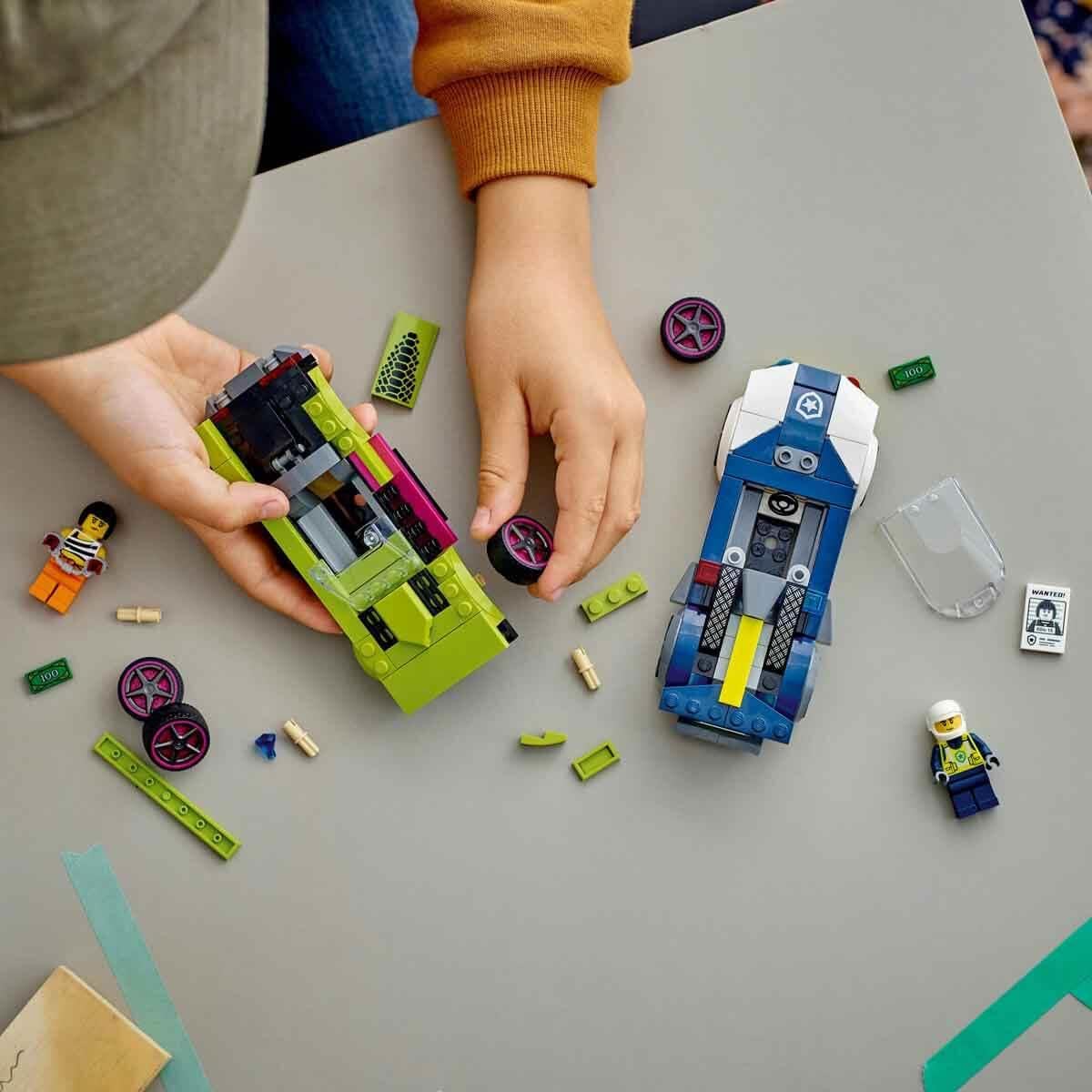 LEGO City Police Car and Muscle Car Chase Building Set | Ages 6+ | Model 60415