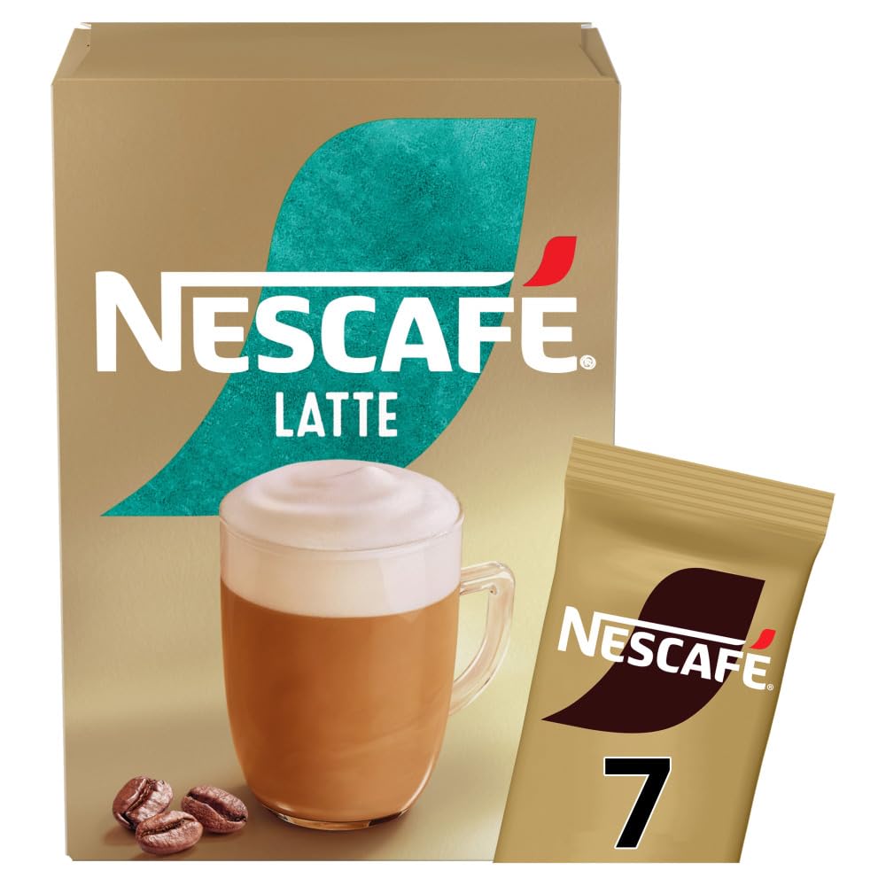 NESCAFÉ Latte Instant Coffee 7 Sachets, 100percent Responsibly Sourced Coff