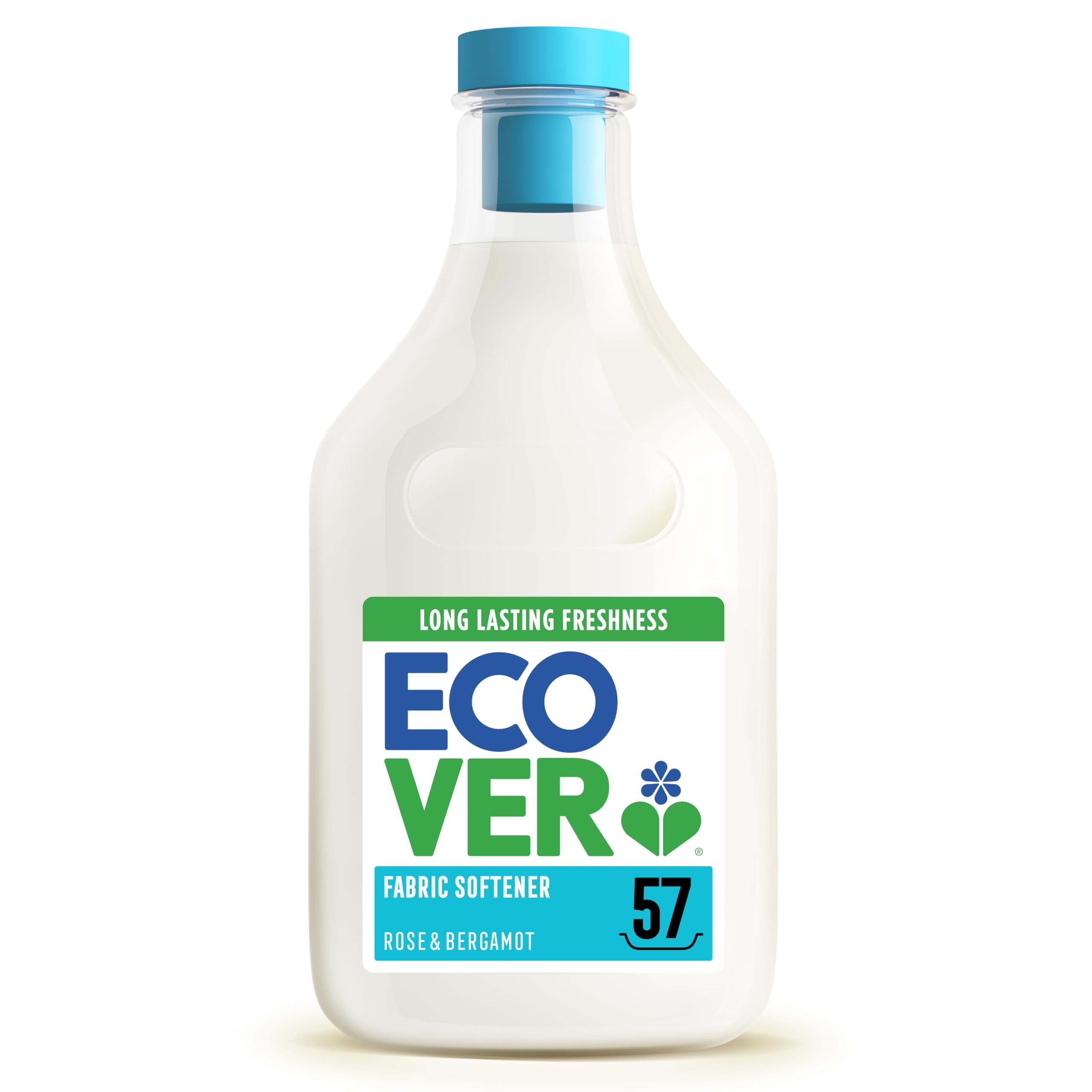Ecover Concentrated Liquid Fabric Softener - Rose Scent | 1.43L | Softening & Fade Control