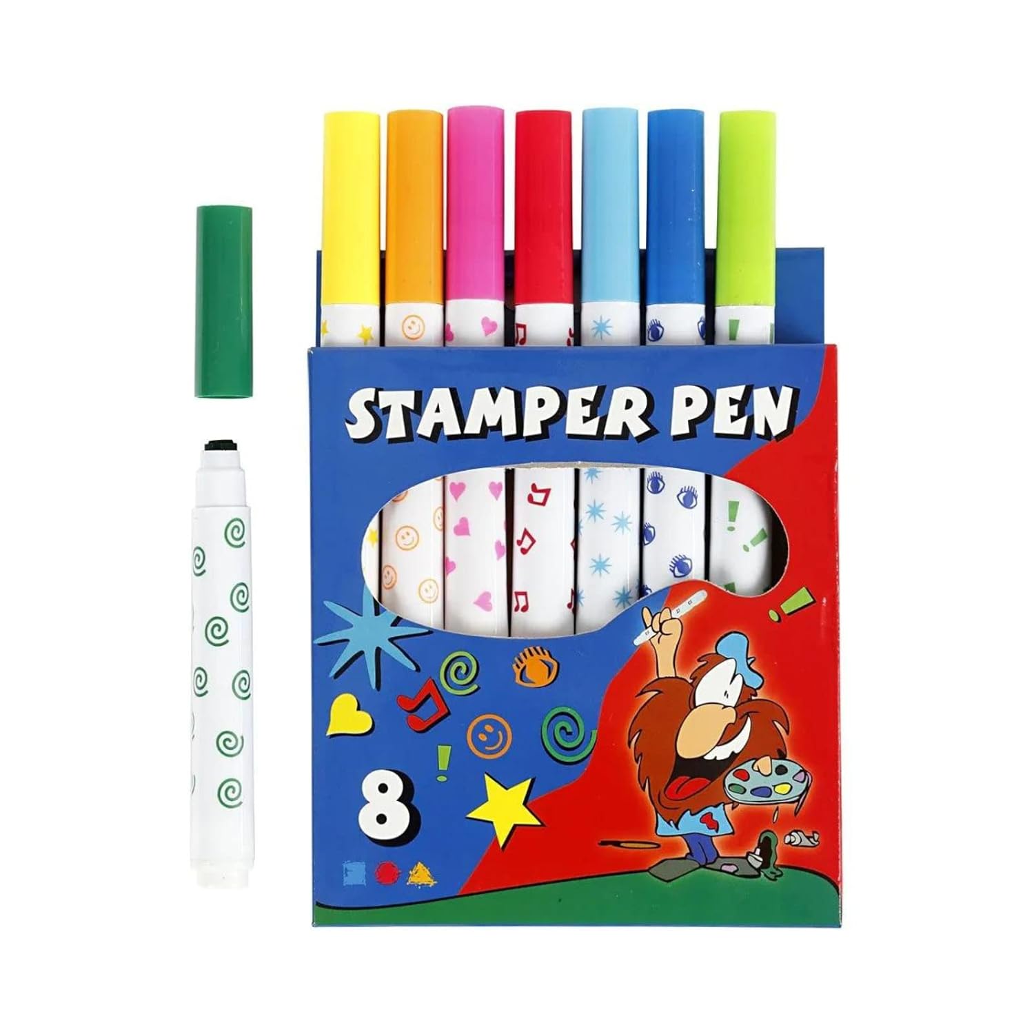 Creativ 100263 Stamp Markers - 8 Assorted Colours Water-Based Stamp Effect Markers 5