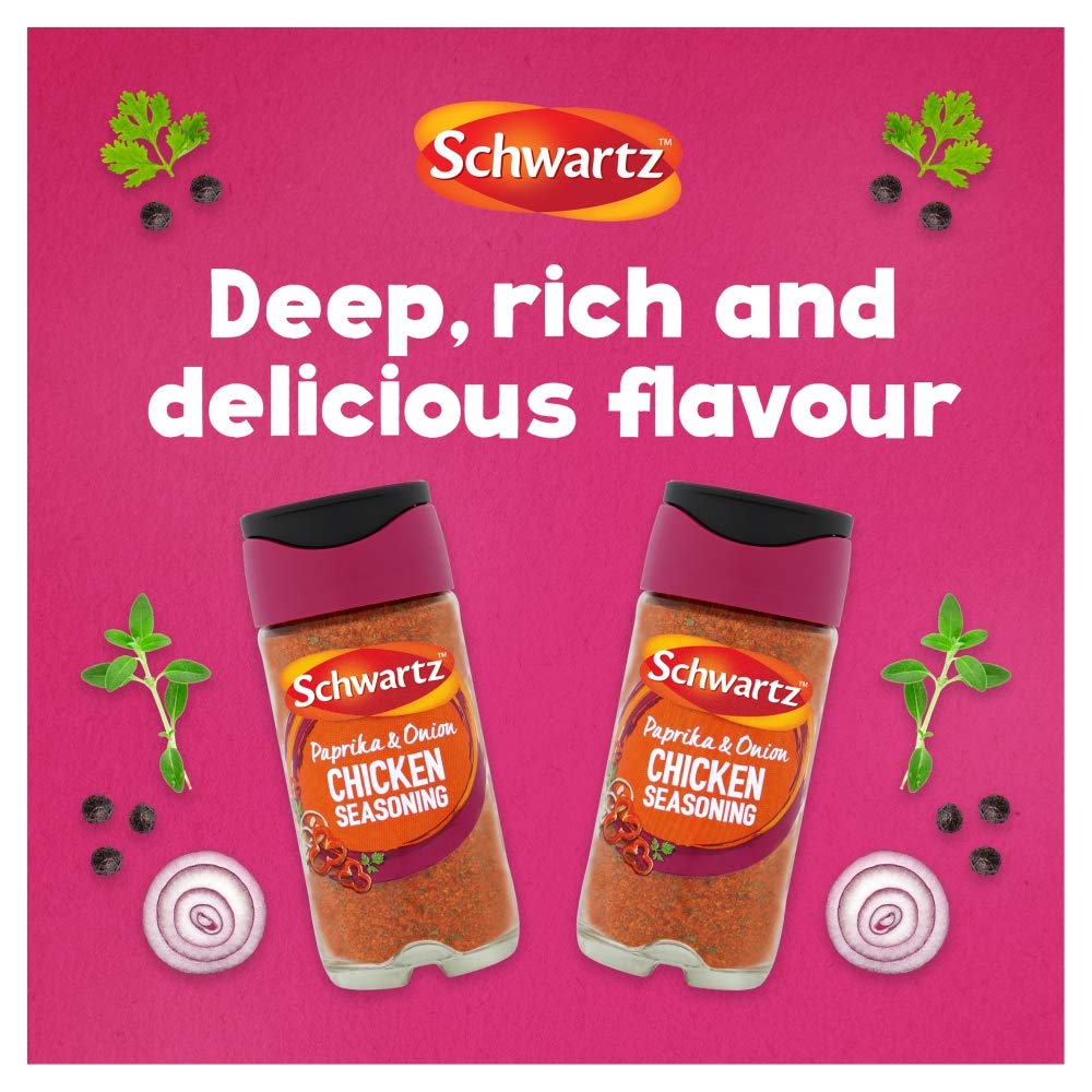 Schwartz Paprika & Onion Chicken Seasoning Powder - 50g Jar, Pack of 6 4