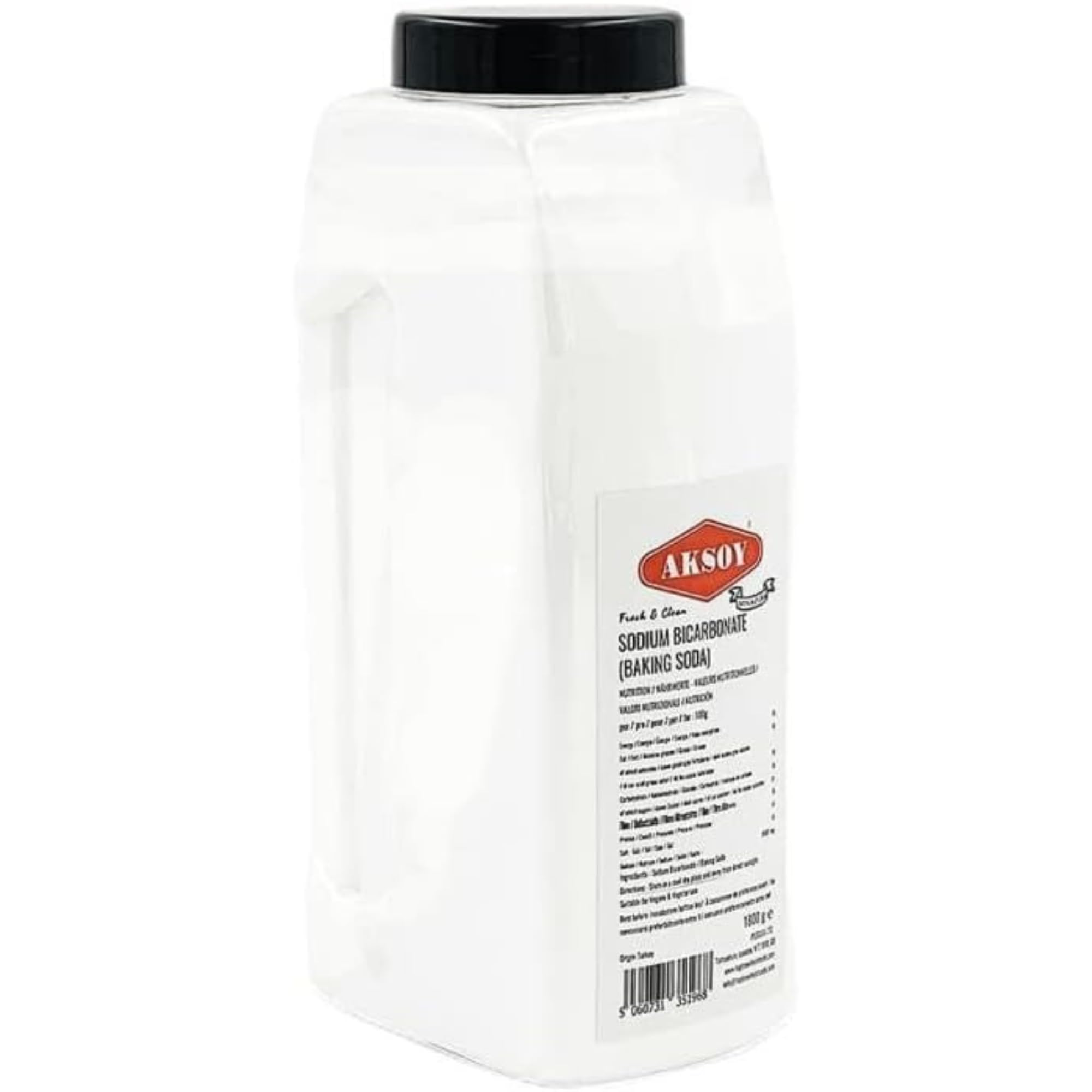 AKSOY Pure Bicarbonate of Soda - 1KG Food Grade Sodium Bicarbonate Powder | Aluminum-Free