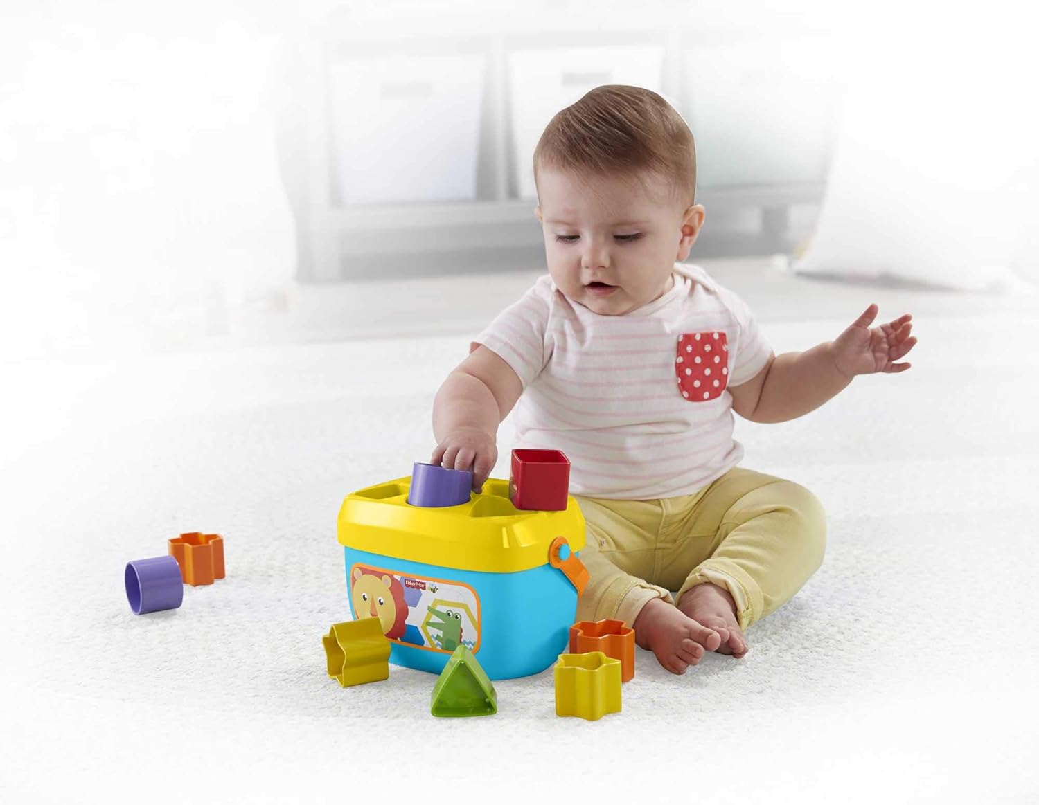 Fisher-Price Baby's First Blocks - Shape Sorting & Stacking Toy for 6+ Months