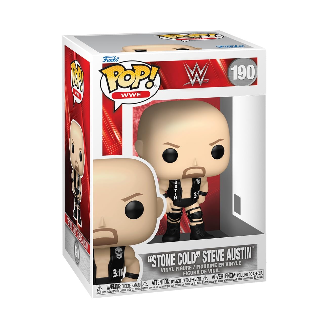 Funko Pop! WWE Stone Cold Steve Austin Chibi Vinyl Figure - 3.75 Inches