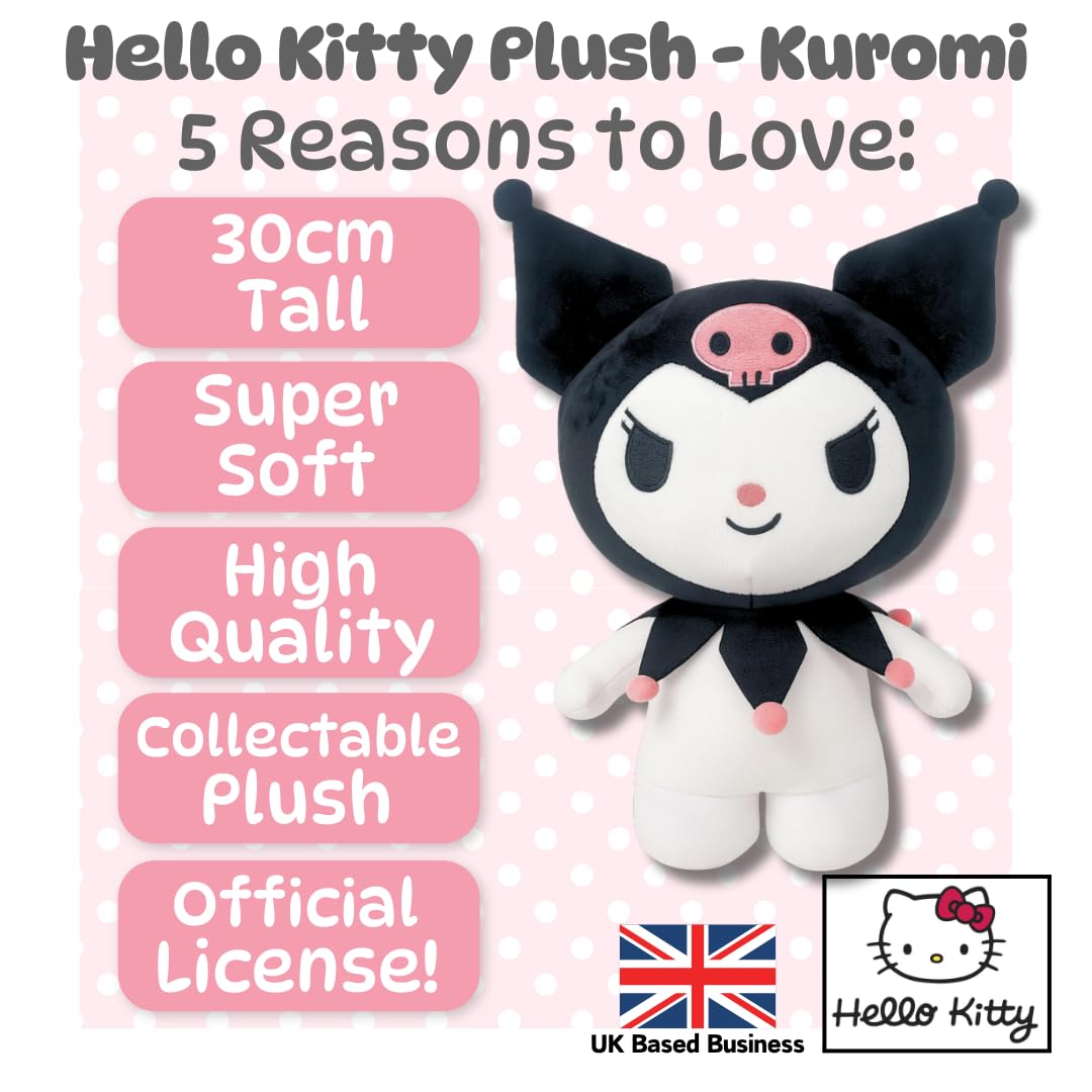 Hello Kitty Official Kuromi Plush - 30 CM Large Standing Plush Toy 3