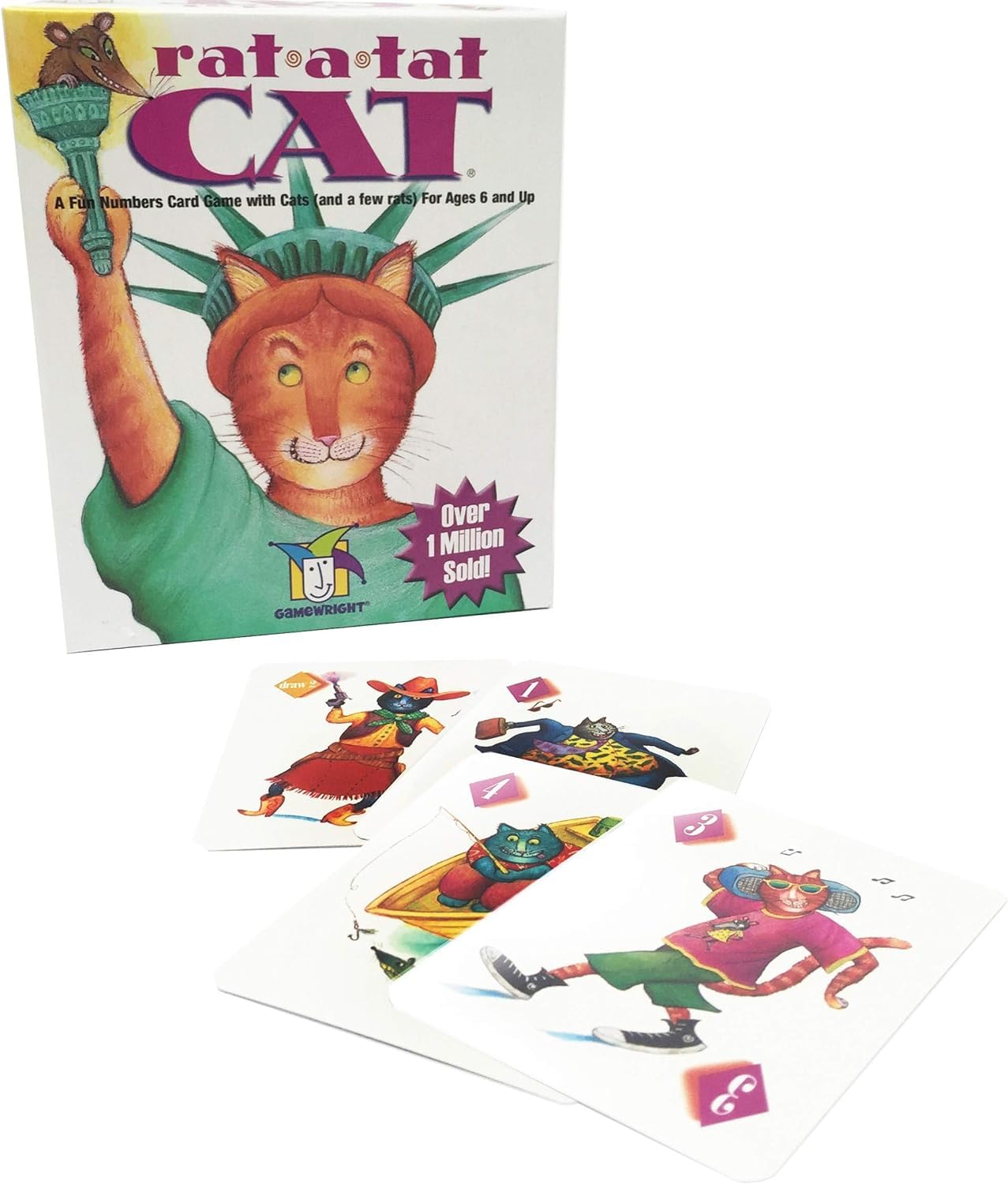 CEACO Rat-a-tat Cat Game - Ages 6+, 2-6 Players, 20 Min Playtime | Educational Card Game