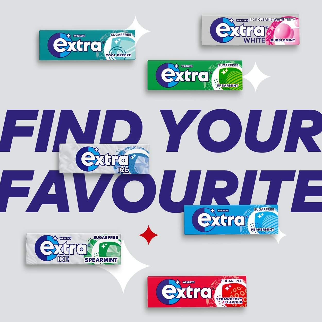 Extra - Weißer Kaugummi zuckerfrei (5 x 10 Stück) 9