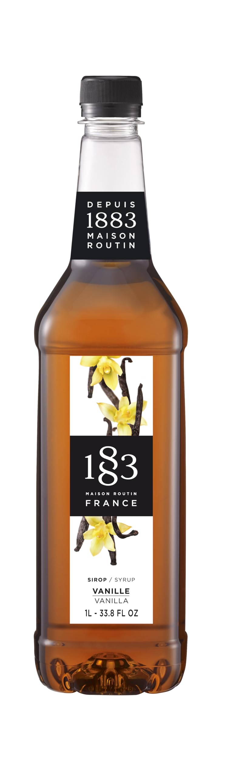 1883 MAISON ROUTIN Vanilla Syrup - Intense Bourbon Aroma | 1 L PET Bottle