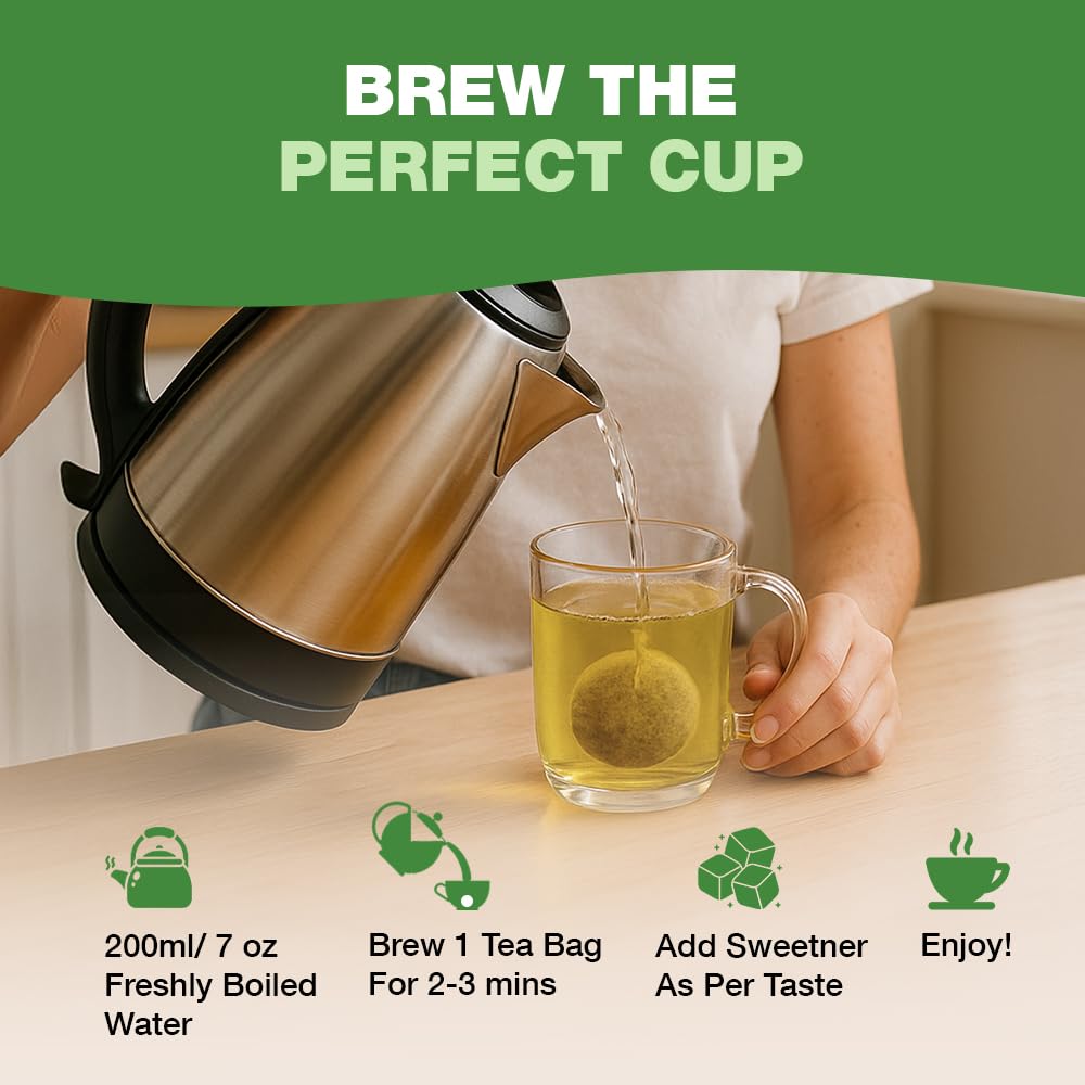 HANDPICK Lemon Balm Tea Bags – 100 Count | Caffeine-Free, Gluten-Free Herbal Tea from India 3