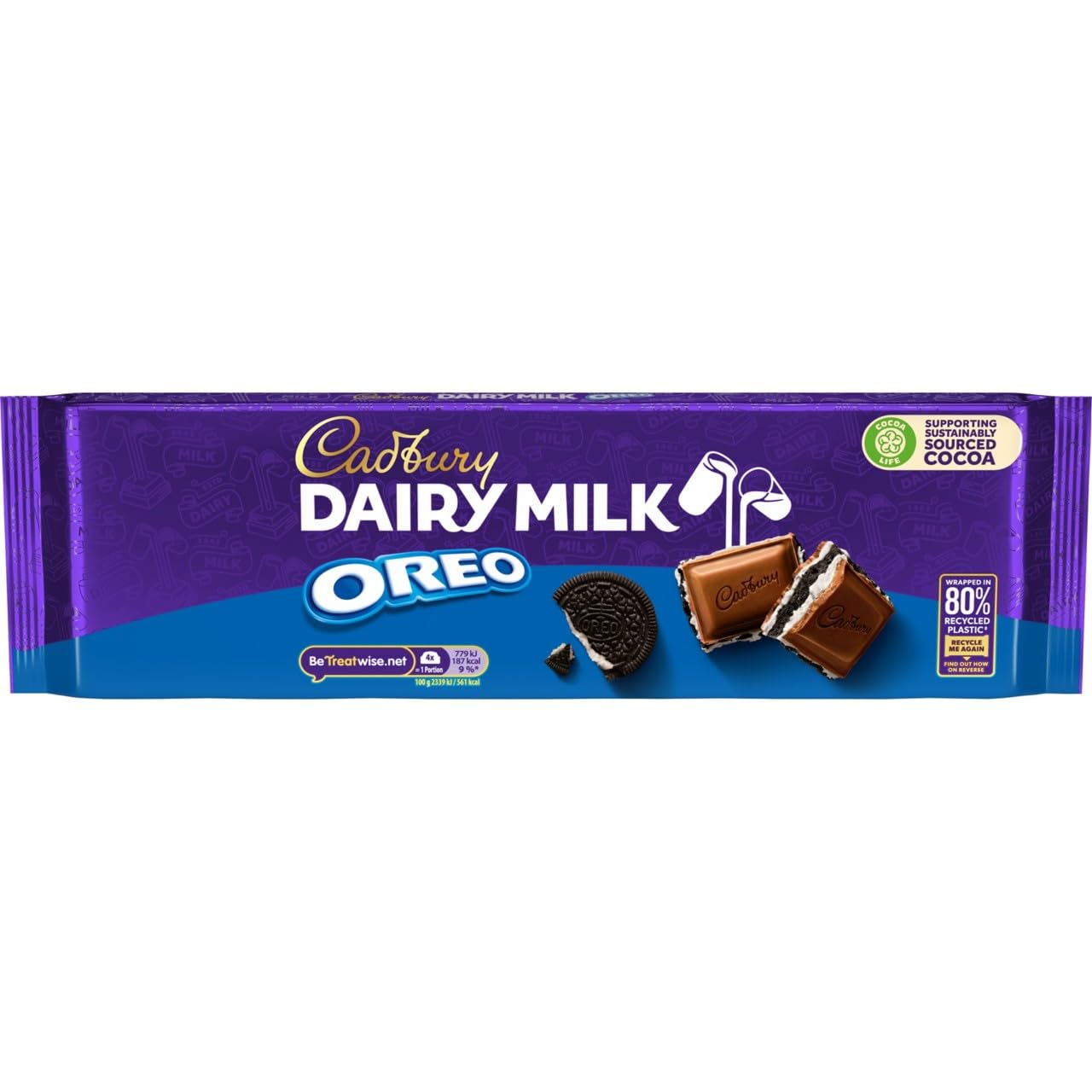 Cadbury Dairy Milk Oreo Chocolate Bar with Creamy & Crunchy Oreo Pieces - 300g
